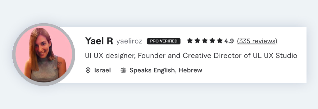 An example freelancer profile on Fiverr
